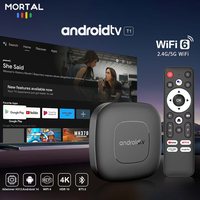 Global Version Mortal T1 Smart Streaming Media Player TV Box AllwinnerH313 Android13 2.4G&5G Wifi 4KBluetooth Google Assistant