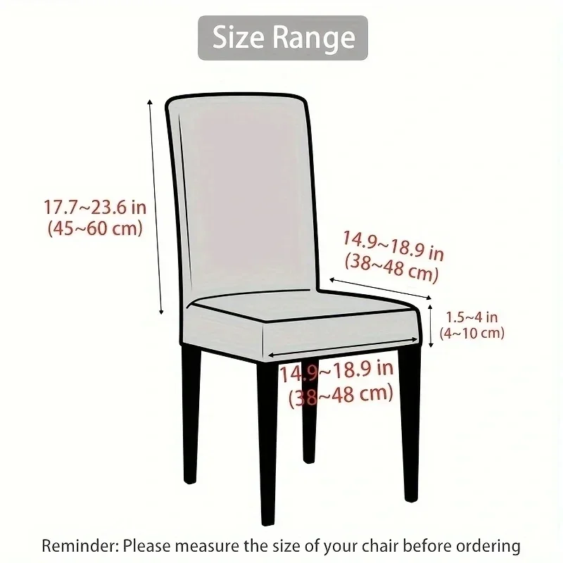 Jacquard Chair Cover, Durable Elastic Fabric Cover For Dining Chairs, Chairs Covers Stretch For Kitchens Home Living Room Decor