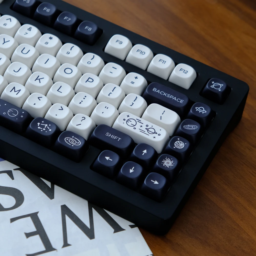 Gmk Galaxy keycap set MOA profile keycaps PBT dour การระเหิด keycap สำหรับ MX SWITCH คีย์บอร์ดเชิงกล6.25U เล่นเกมพื้นที่7U