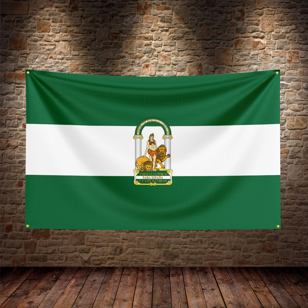 Bandera española de Andalucía de España de 3x5 pies para decoración