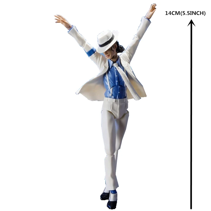 Michael Jackson Smooth Criminal Moonwalk PVC Action Figure Collectible Model Toys Figma 096 Michael Jackson MJ Thriller