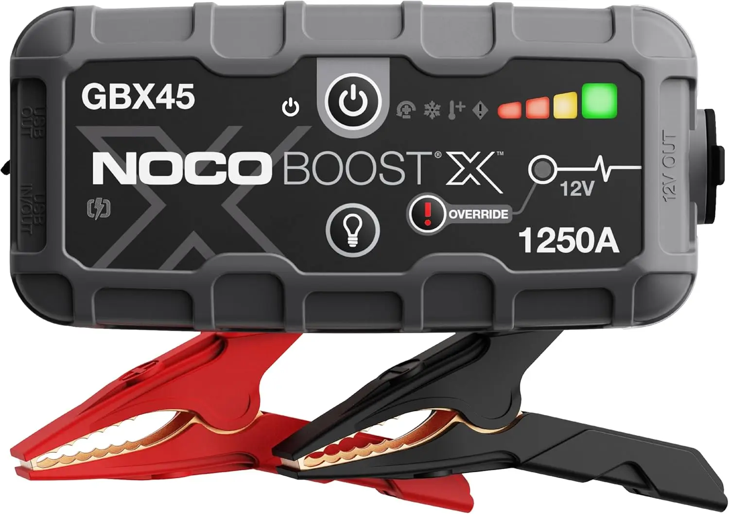 

1250A 12V UltraSafe Portable Lithium Jump Starter, Car Battery Booster Pack, USB-C Powerbank Charger, and Jumper Cables for up