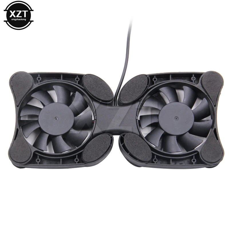 Foldable USB Cooling Fan CPU Cooler Mini Octopus Cooler Pad Quiet Stand Double Fans for 7-15 inch Notebook Computer Laptop