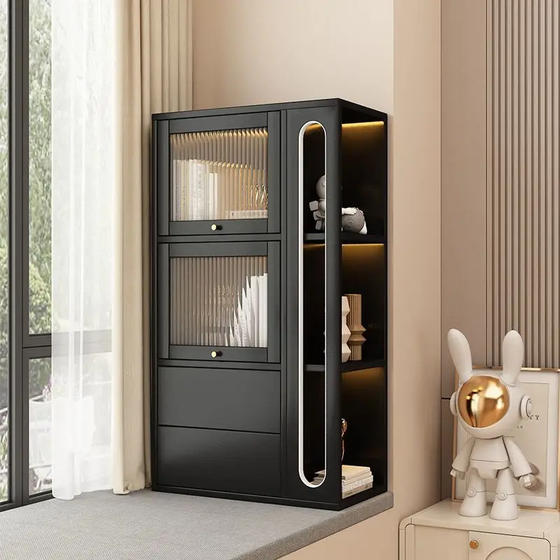 Solid wood bay window cabinets, bookcases, Changhong glass storage cabinets, bedroom balconies, window sill cabinets, storage ca