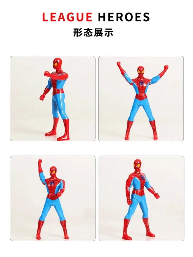 Marvel Cute Action Figures Iron Man modelli Anime Spider-Man Toys for Kids Captain America Hulk Dolls creatività supereroi 18cm