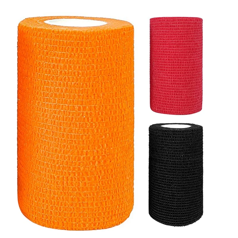 NEW-Self Adhesive Cohesive Bandage Wrap Athletic Elastic Cohesive Bandage For First Aid Sports Human And Animals