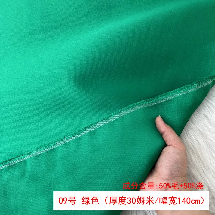ブレンドヘビーサテン生地サテンドレスコートとトレンチコートパンツ生地