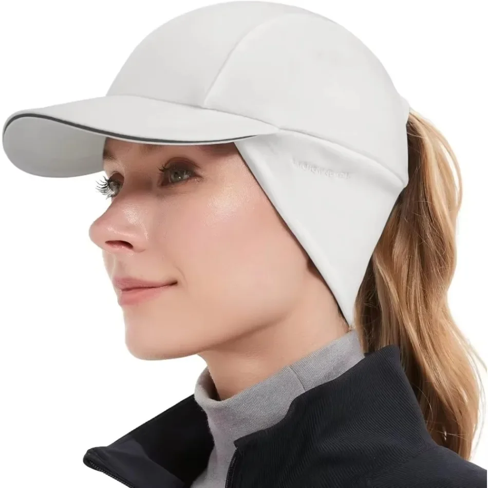 💥Must-Have Winter Sports Cap for Active Women - Reflective Fleece Lining, Ponytail Hole, and Ultimate Warmth!