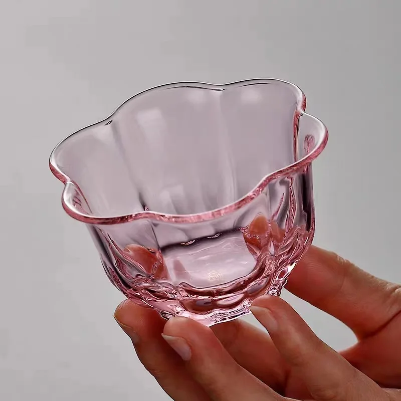 120ml Tea Cup Crystal Glass Pure Natural Glass Thickened Wine Cup Transparent Gifts for Friends Water Cups