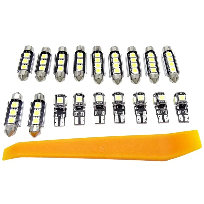 18 Pcs Canbus No Error LED Lamp Car Bulbs Interior Package Kit For 2004-2010 BMW X3 E83 Map Dome Trunk Door Plate Light