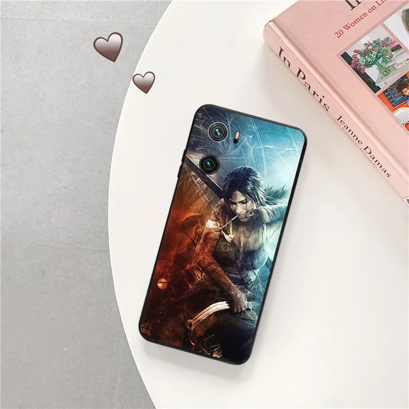 Phone Case for Redmi A2 12 12C 10 10C 10A 9 9T 9A 9C 9I K40 K50 K60 A1 Plus Mi CC9 C51 Tomb Raider Camera Protective Cover