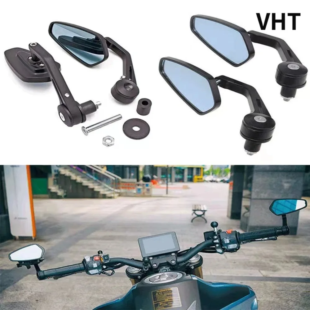

7/8" Handlebar End Mirrors Oval Side Mirrors Rear View Mirror 360-degree Adjustable Motorcycle Rearview Mirror Modified Accessor