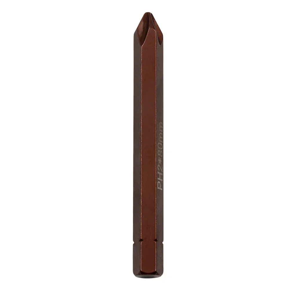 Nuovo punta per cacciavite di alta qualità 8mm testa croce SL 8mm acciaio legato codolo esagonale PH2 8mm set bronzo scanalato Druable