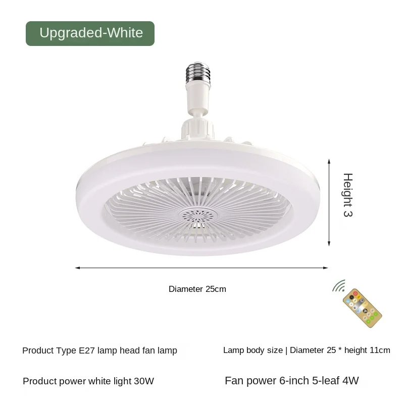 LED Schlafzimmer Aroma therapie Decken ventilator Licht Fernbedienung E27 Studie Wohnzimmer Licht Universal Lampe Kopf Modell Garage Fan Licht