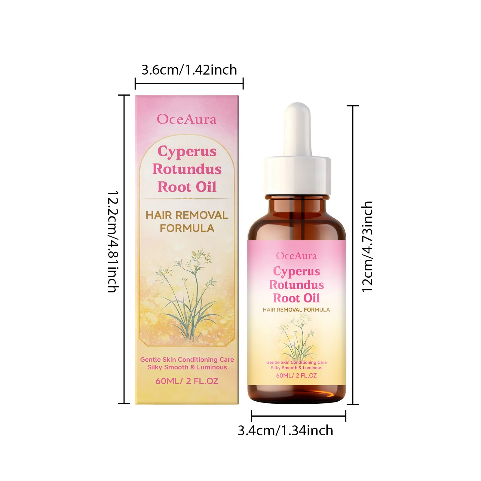 OCEAURA Fragrant Aconitum Hair Removing Essential Oil Relieve Discomfort After Hair Removal Hair Growth Inhibiting Essential Oil