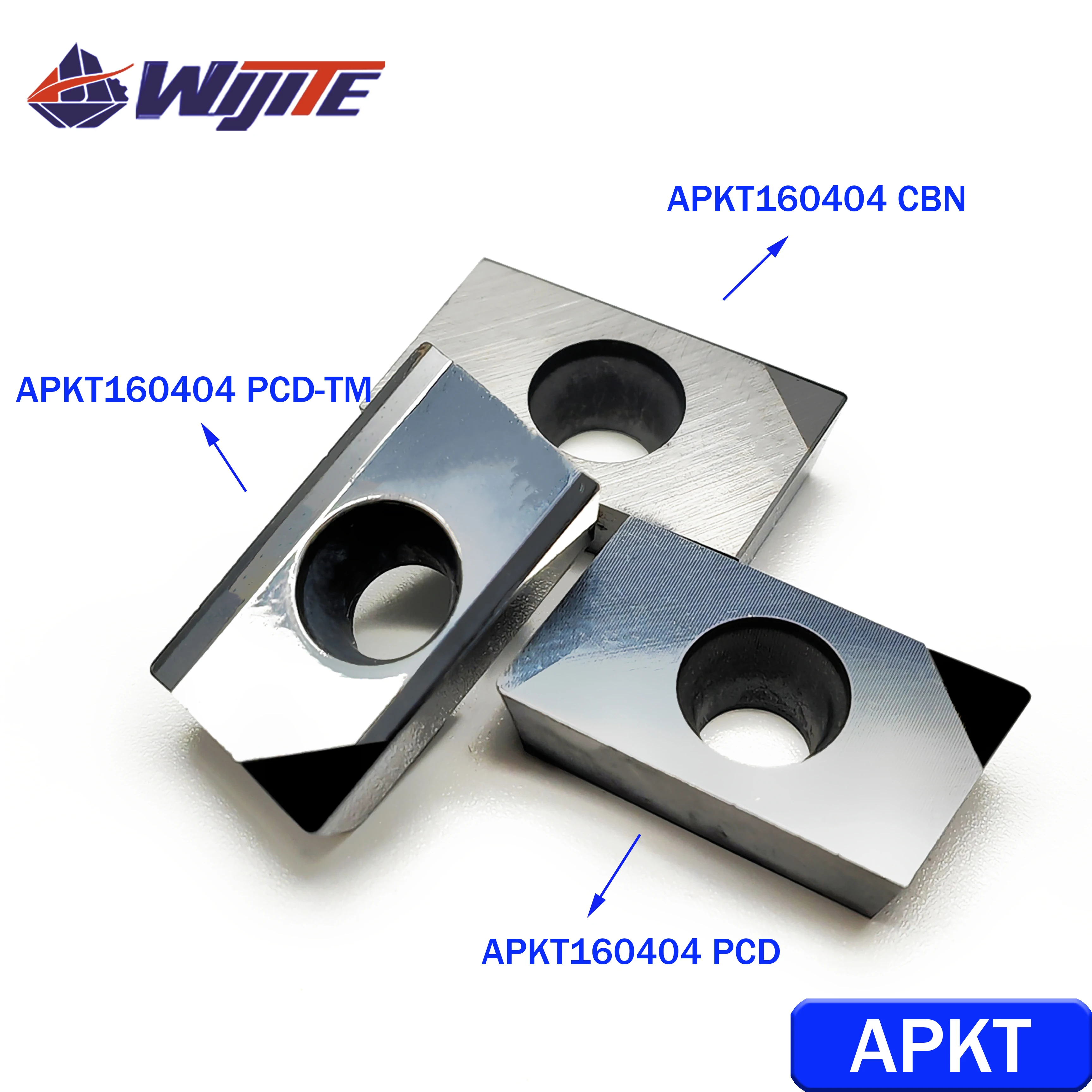 PCD tool APKT113502 APKT113504 APKT160402 APKT160404 for copper and aluminum CBN tools machining hard steel cast iron APKT