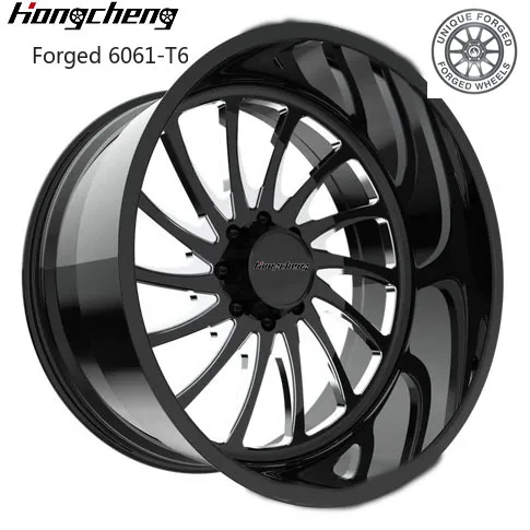 26 Style Deep Dish Rim 20X12 22X12 24X14 24X12 26X12 28X16 6x135 8x170 8x180 Super Single Forged Truck Wheels