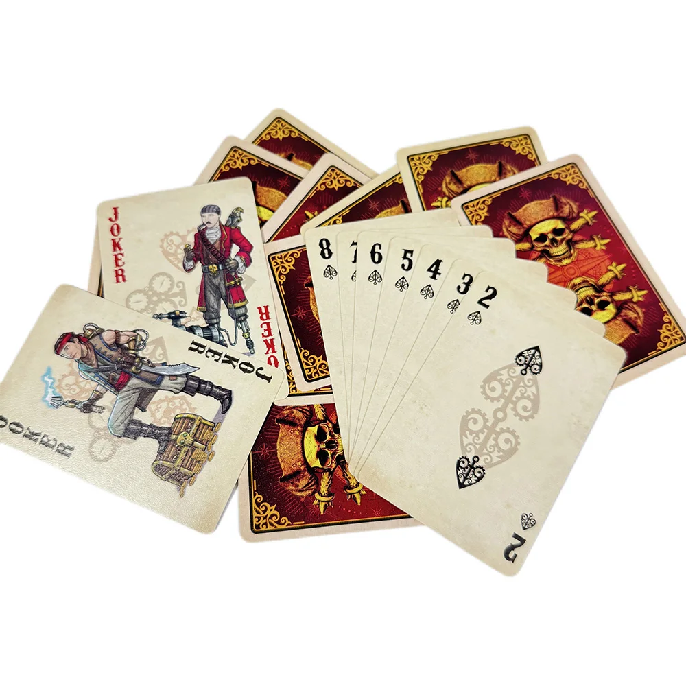 55 iskambil kartları korsan su geçirmez PVC buzlu sihirli kutulu plastik iskambil kartları klasik sihirli araçları masa oyunu Poker
