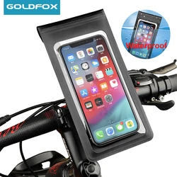 Waterproof Bike Holder Pouch Bag Bicycle Phone Case TPU Touchscreen with Rain Cover Handlebar Mirror Motorcycle Stand Mount