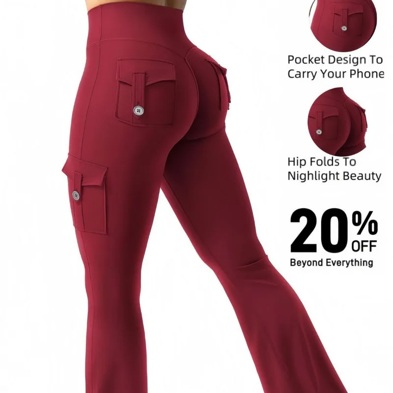 

Новейшие женские широкие эластичные леггинсы для йоги, компрессионная рабочая одежда для фитнеса с карманами, штаны для йоги