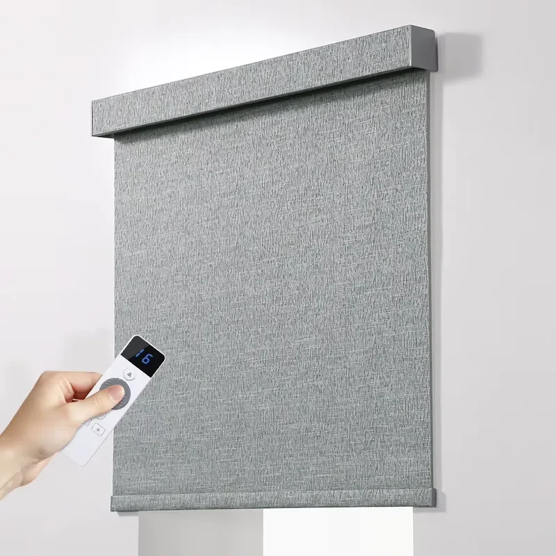 Automatic Electric Roller Blinds Blackout Polyester Fabric Day Night Window Shades Motorized Curtain for Home Office Decor