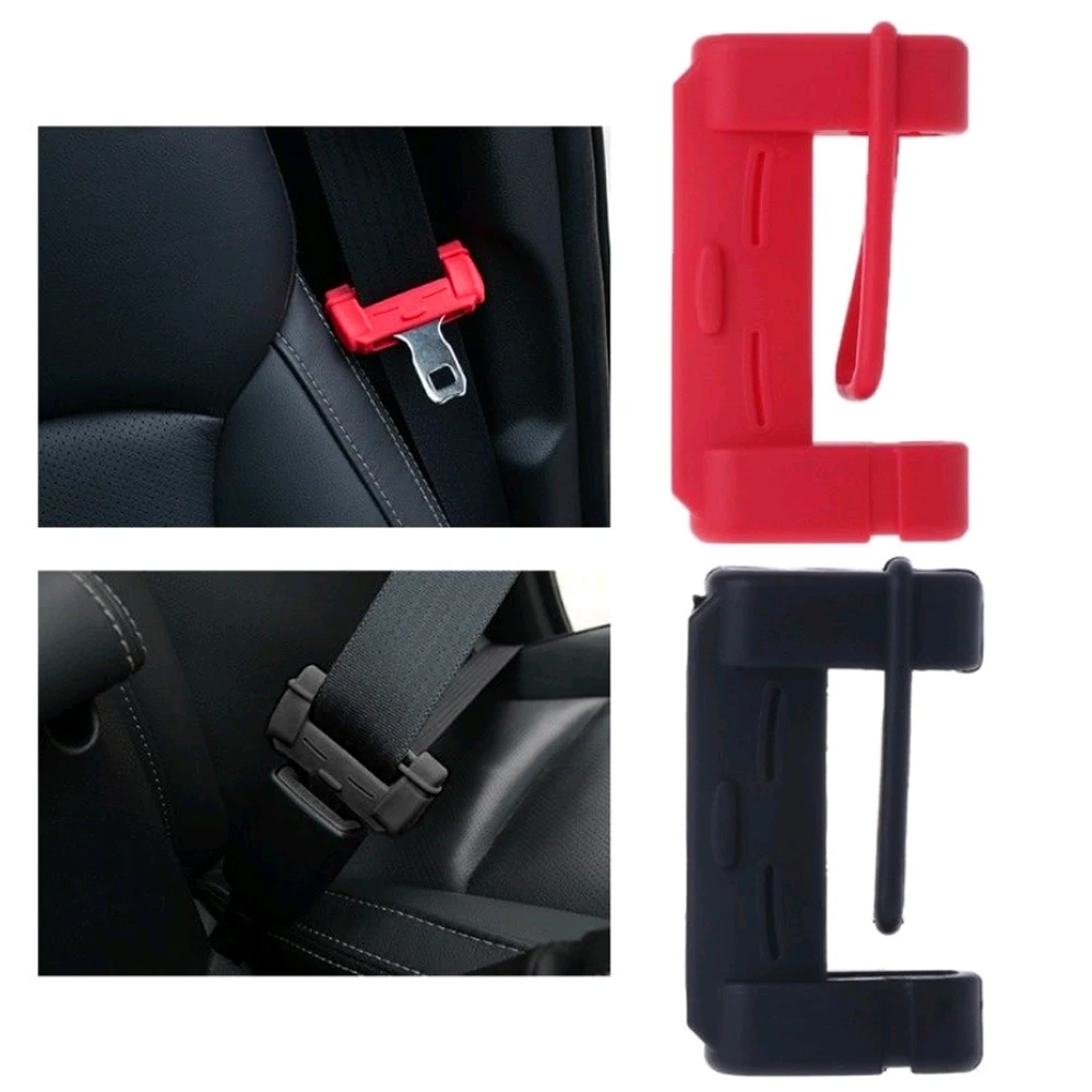 

1Pc Red/Black Car Universal Silicon Safety Belt Buckle Anti-Scratch Protector Seat Belt Buckle Cover Seat Belt Car Interior