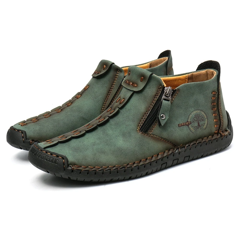 2026 New Style Comfortable Loafers Fashion Ethnic Style Casual Shoes Men's Slip-on Spring Breathable Boots Plus Size Ankle Boots