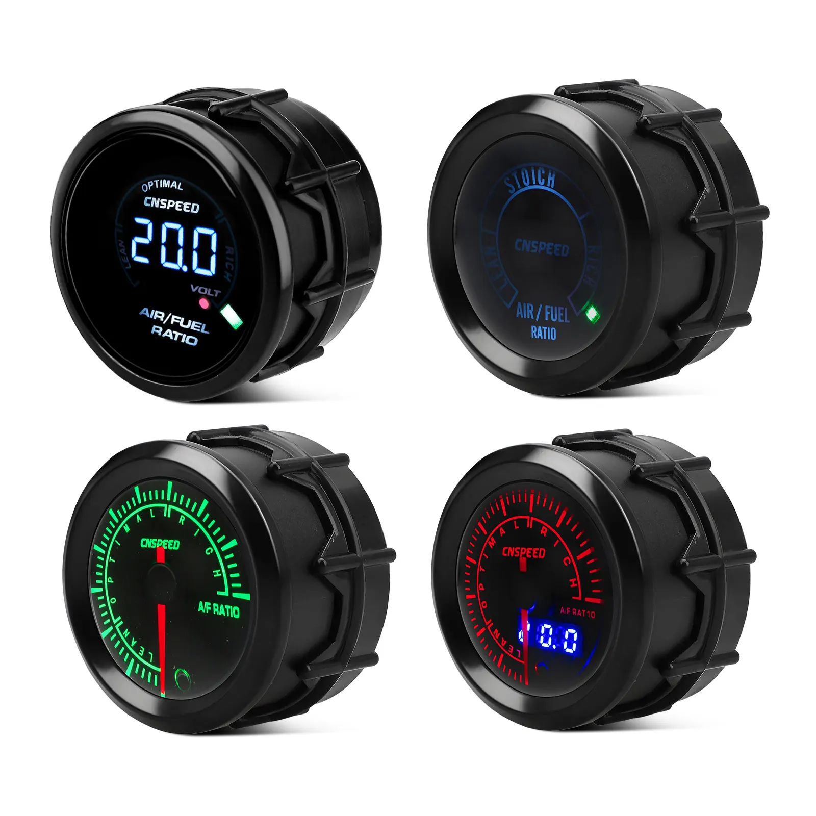 

New Car 52mm Digital Air Fuel Ratio Gauge Auto Air Fuel Ratio Gauge Digital Genuine with Narrowband O2 Oxygen Sensor Rear