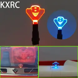 LED Dashboard V8 Logo Light Upgrade Parts for 1/14 Tamiya RC Truck Trailer Tipper Scania 770S Benz Actros 3363 Volvo MAN LESU