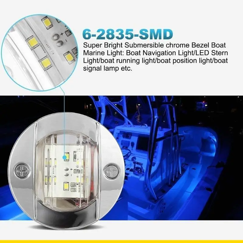 SZCH 12/24V Marine Boat Yacht Transom LED Light Cabin Deck Courtesy Light Lamp