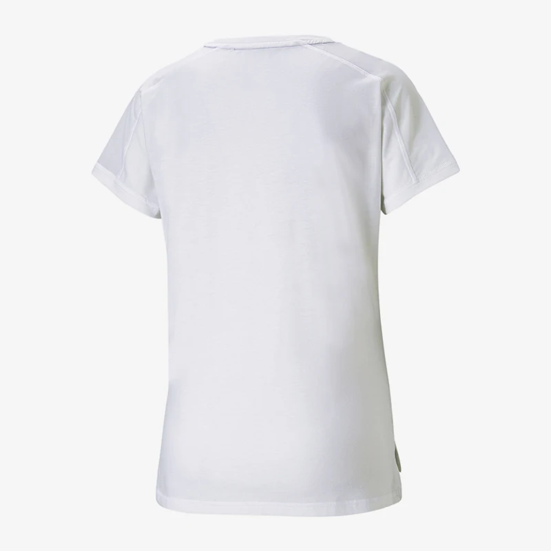 Puma genuíno esportivo feminino em torno do pescoço simples, leve, respirável e casual camiseta de manga curta 520286-02