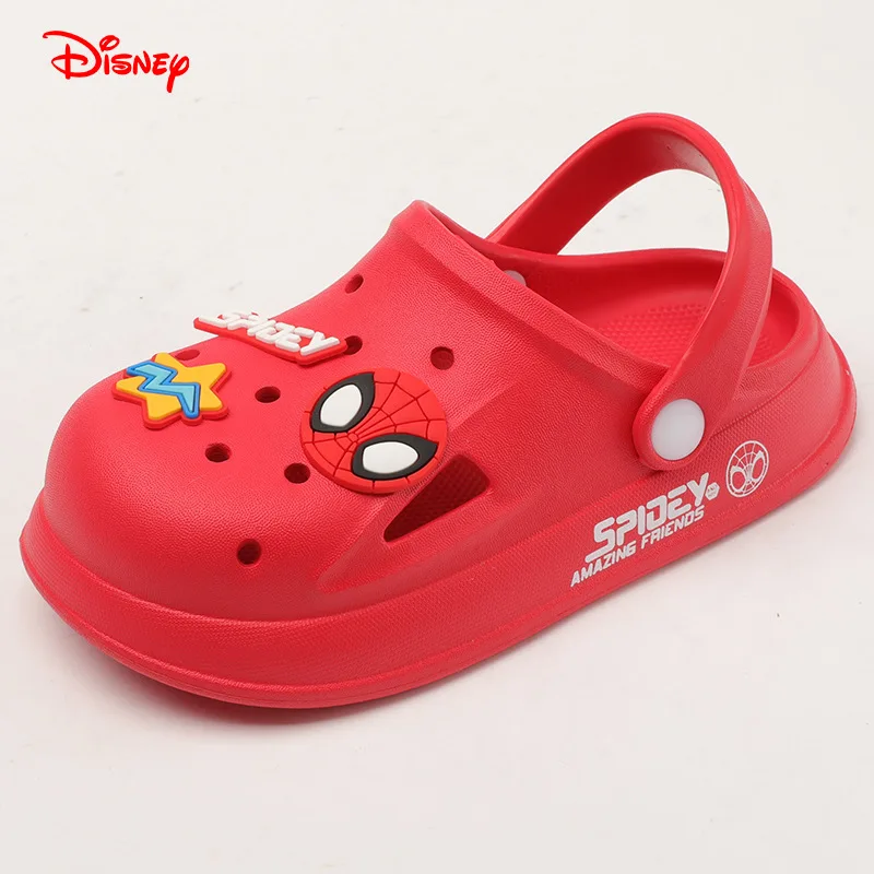 Baotou Anti-collision Spider Man Children's Slippers Summer Indoor Anti Slip Cartoon Children's Beach Hole Shoes For Babies