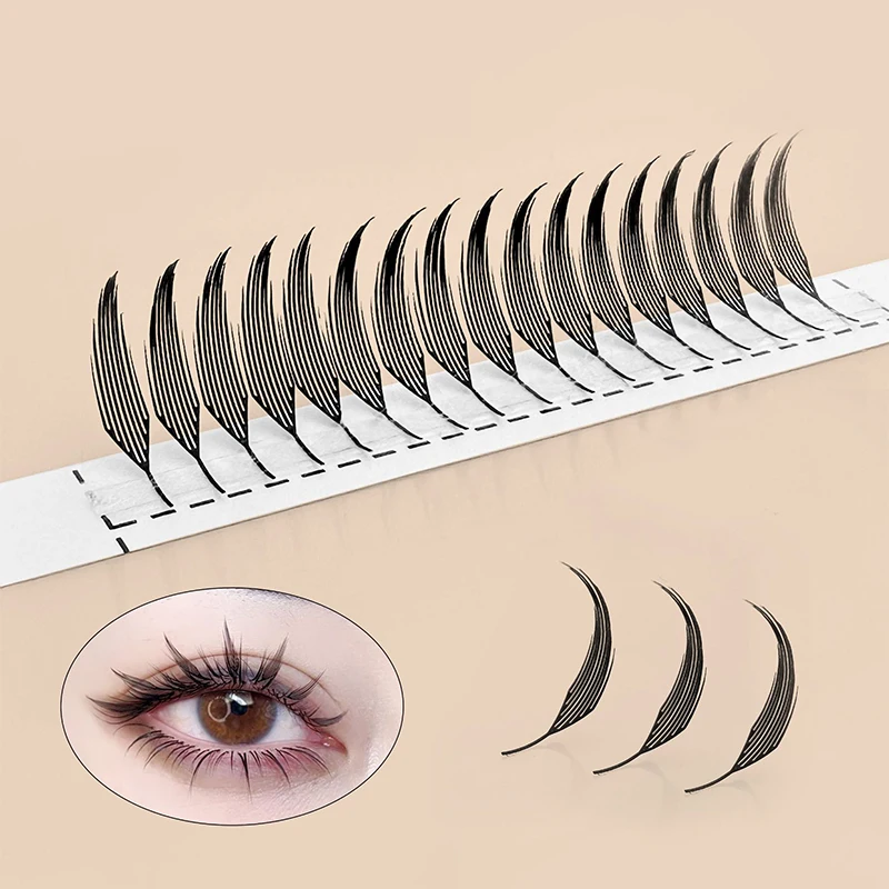 1box Tower Top Eyelashes Extension 3D Effect Anime Tower Tips Flase Eyelash Quick Grafting Natural Single Cluster False Eyelash