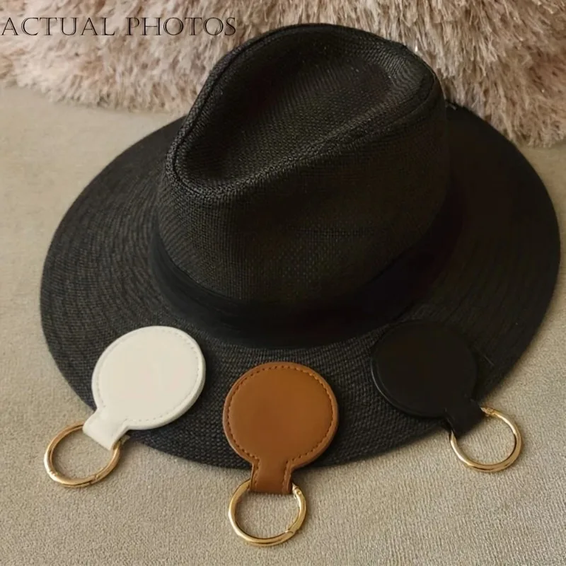 1PC Clip per cappello magnetico su borsa porta cappello per borsa zaino bagagli PU Leather Hat Keeper Clip accessori per borse da viaggio