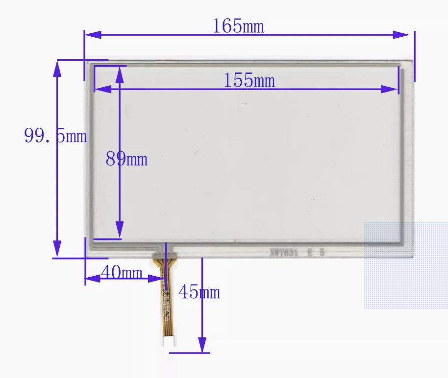 

XWT631 7-inch touch handwriting external screen 165 * 99.5 four wire resistor 165mm * 99.5mm