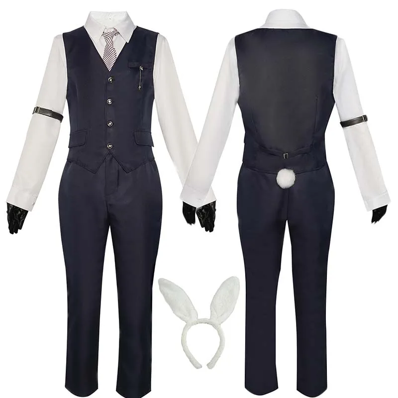 Xavier Cosplay Kostüm Erwachsene Karneval Uniform Spiel Love und Deepspacee Xavier Outfit für Halloween Party Maskerade (Marineblau)