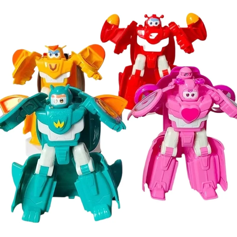 Auldey Super Wings Super Pets Transformable Mecha Robot with Jett Dizzy Tino, Kids Toys for Boys Age 3-8, Robot Toys Collection