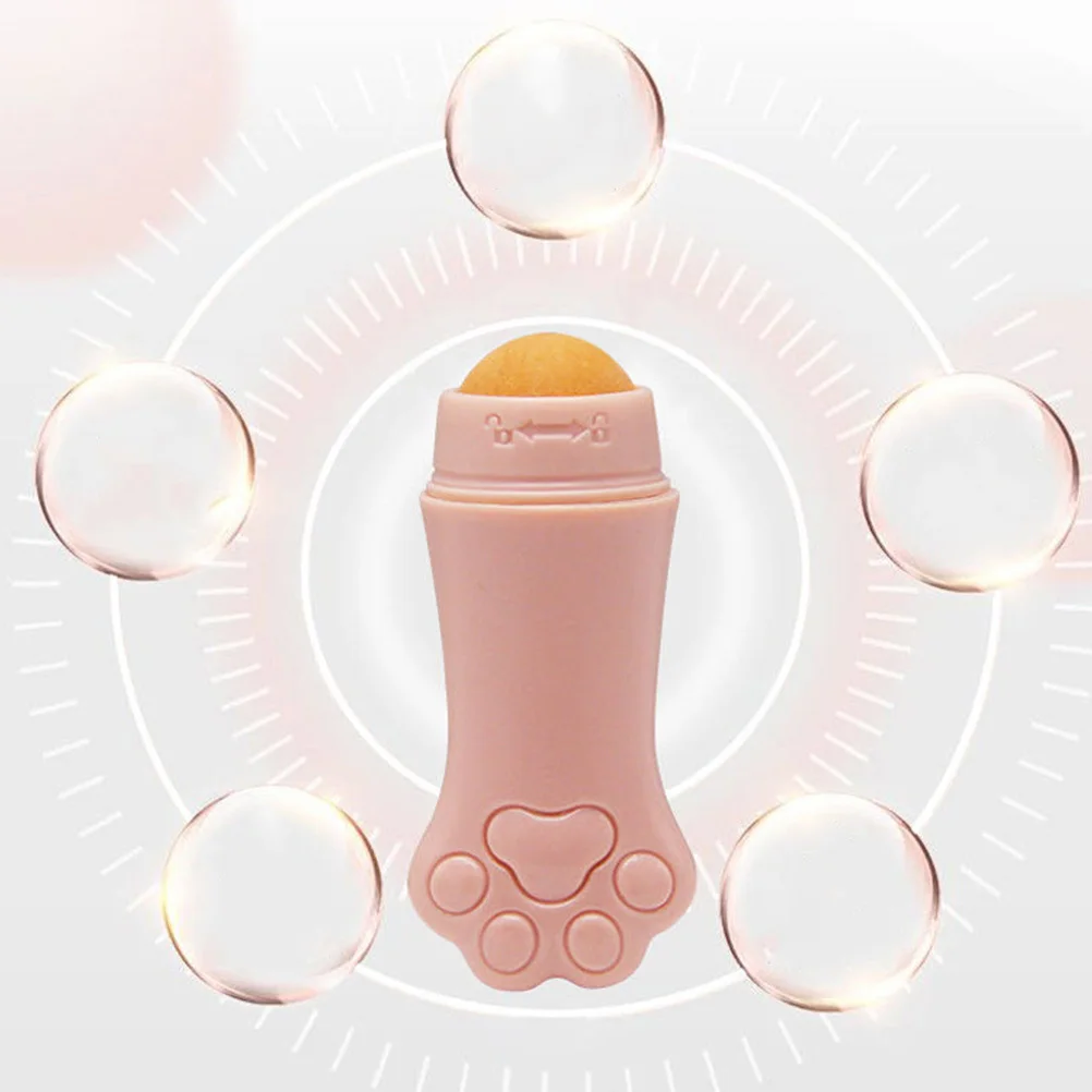 1 قطعة عصا امتصاص الزيت الحجر البركاني زيت الوجه التحكم الأسطوانة المحمولة ماكياج اللمس متابعة الكرتون لطيف القط تصميم العناية بالبشرة