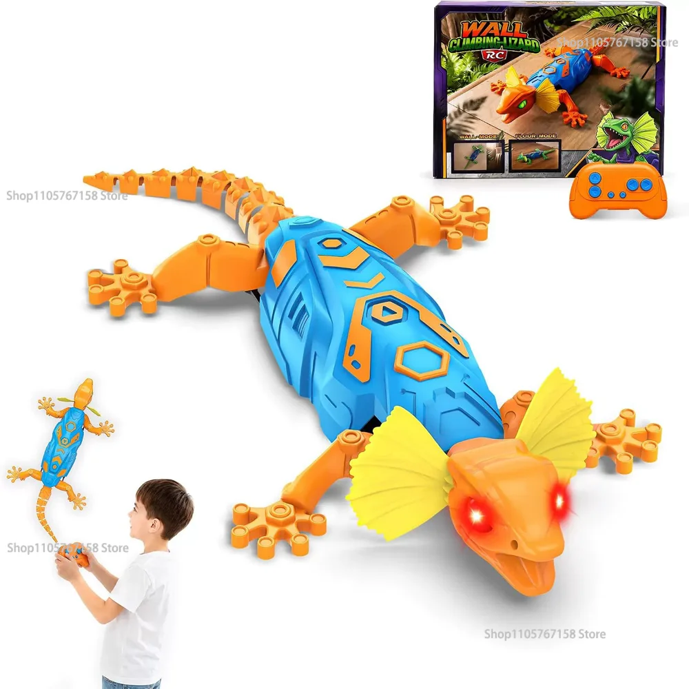 Gecko Rush Cat Toy that Climbs the Wall Climbing Lizard Toy for Cats, Wall Climbing Gecko Remote Prank Control Lizard Cat Toy