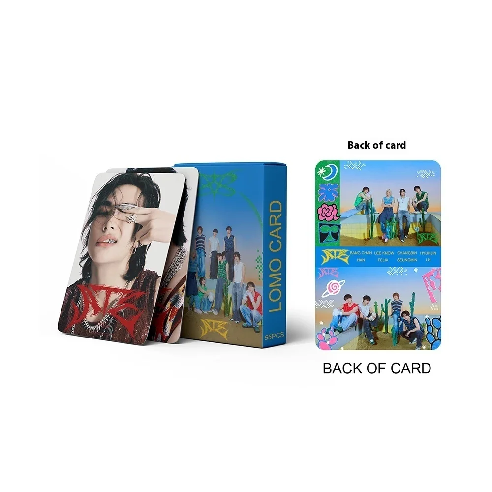 Imagem -04 - Conjunto de Cartões Hyunjin Felix Photo Print Cartões Kpop Lomo Ate Photocards 55 Pcs