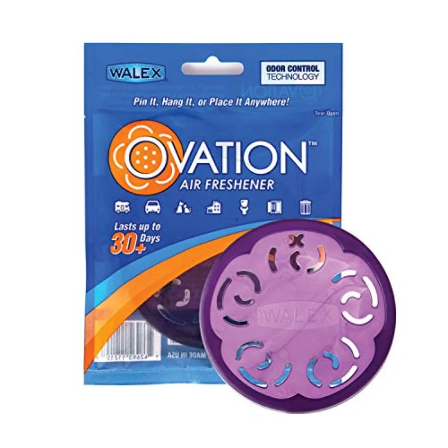 

Ovation Portable Air Freshener Discs, Solid Odor Control Deodorizer for Toilets, RV Trailers, Boats, Cars, OVAFLAV1, Lavender,