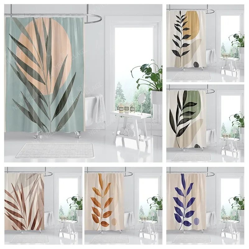 Waterproof fabric shower curtains Bathroom curtain accessories 180x200 Bath curtain for shower 240*200 nordic boho decoration