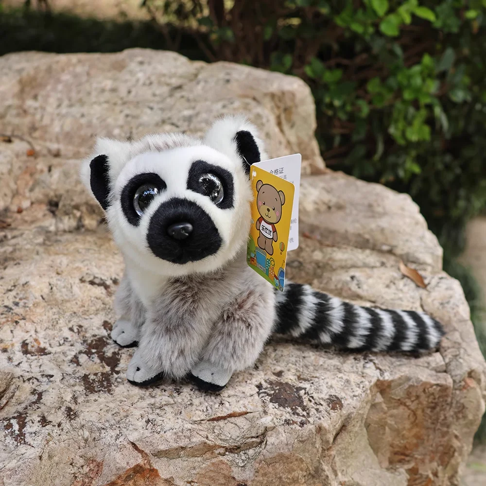 18CM Cute Little Lemur giocattoli di peluche Vita reale Lemur con coda ad anello Regali di peluche per bambini Regali di Natale per bambini