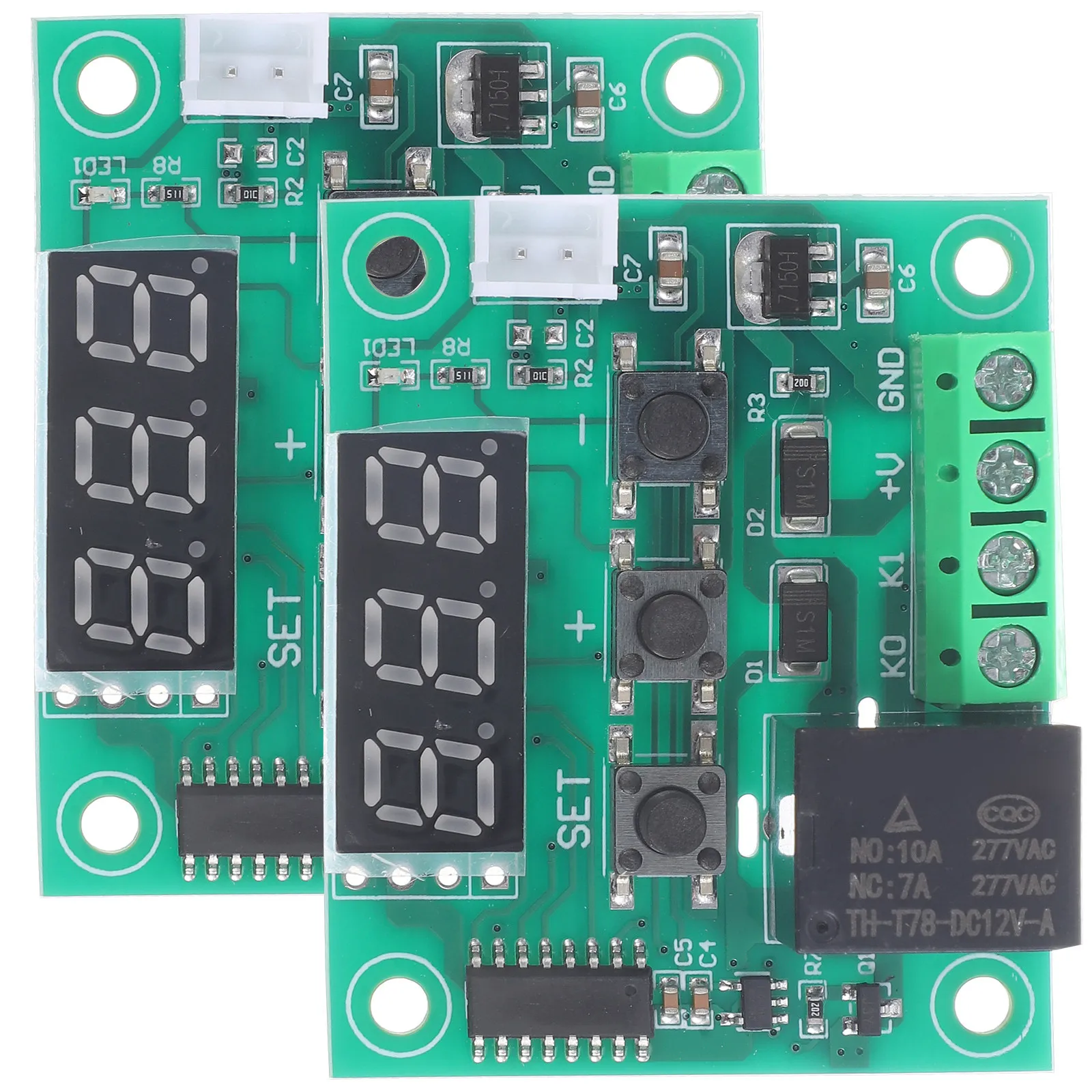 

2Pcs Intelligent Digital Thermostat Control Module for Smart Automation Big LCD Display Temp Correction Function High