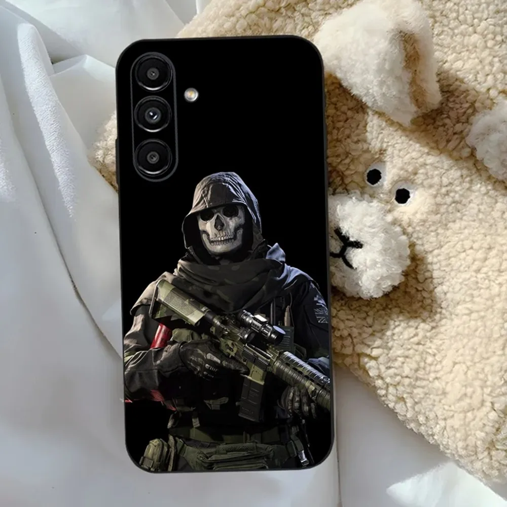 حافظة هاتف Call Of D-Duty Ghost لهاتف Samsung S24,23,22,30,21,10,9,Ultra,Plus,Lite,FE,5G حافظة ناعمة سوداء