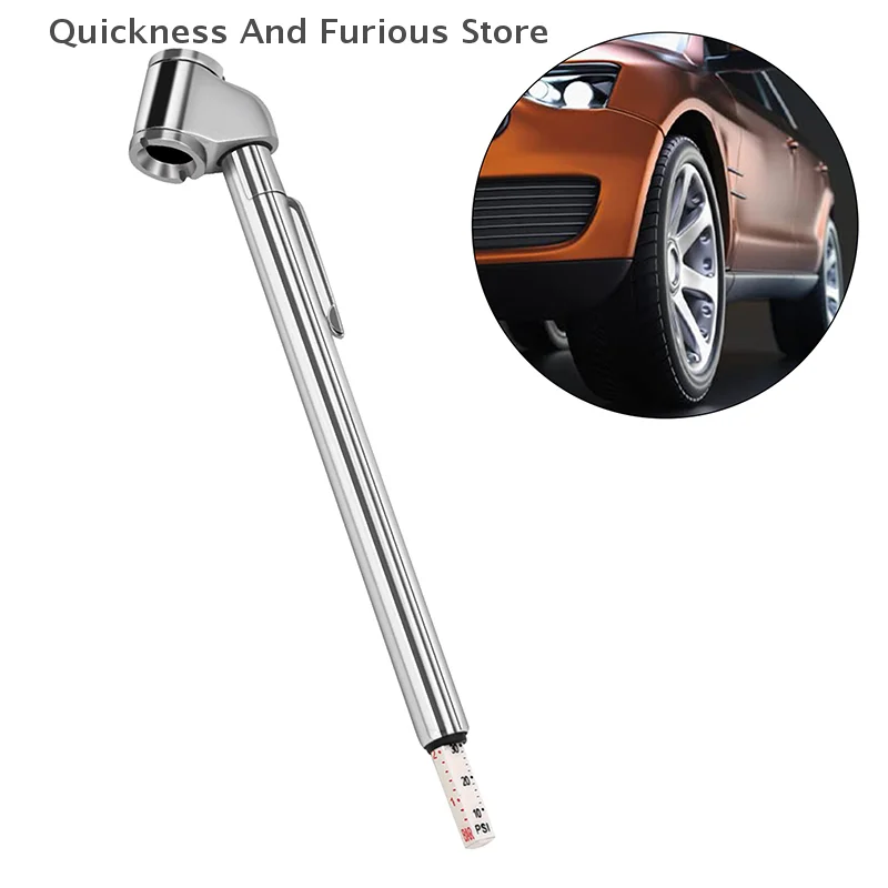 

Heavy Duty Pencil Type Tire Pressure Gauge Auto Truck Motorcycle Bike Tester Pen 10-120 PSI Air Measurement Tools Emergency Use