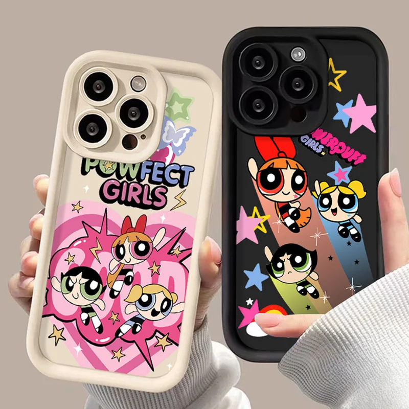 Lovely Powerpuff Girls Phone Case for Xiaomi POCO X6 X5 X4 GT F3 F4 F5 M6 Pro X3 NFC Mi 13T 12T 11T 13 12 11 Lite 5G NE Cover