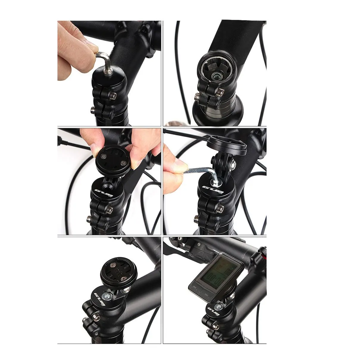 حامل تثبيت بغطاء علوي لجذع الدراجة ABJV مع 4 محولات قابلة للتعديل لـ #4