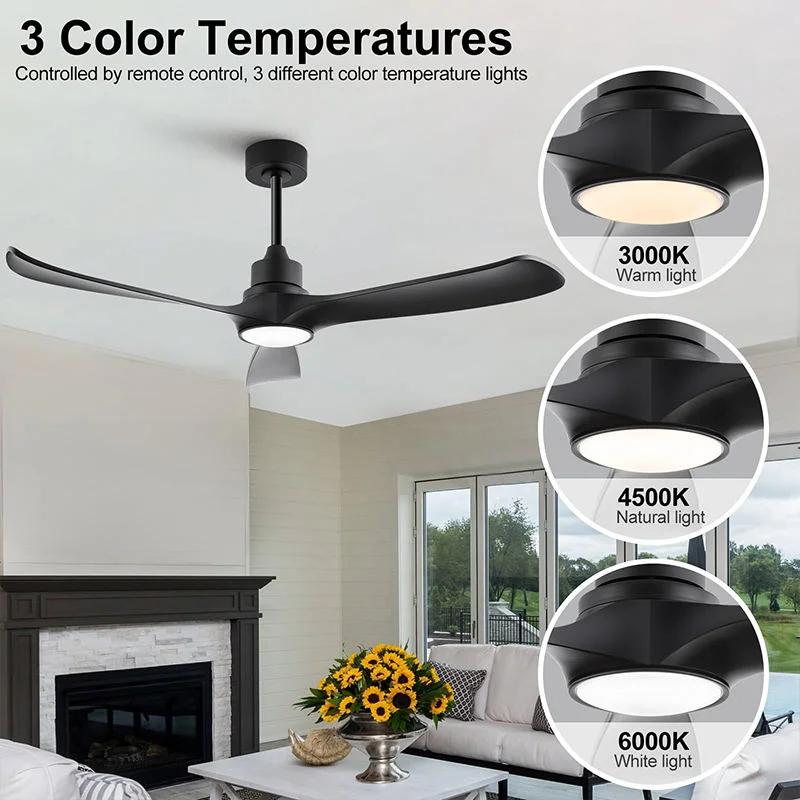 Remote Control Ceiling Fan Dining Room Bedroom Hot Selling Modern 42inch 3ABS Blade Vietnam Ceiling Fan DC All Copper Motor