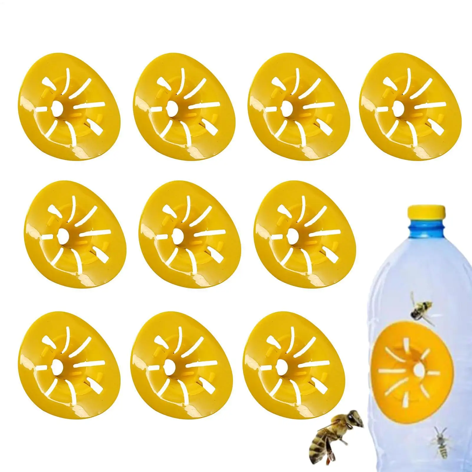 10Pcs Wasp Trap Catcher Reusable Flower Shape Garden Outdoor Pests Control Tool Portable Wasp Catcher For Home Garden Yard